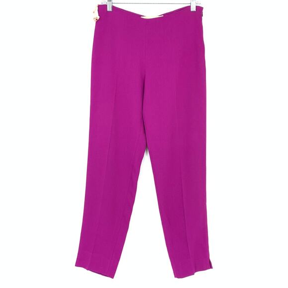 Antonio Berardi Pants Women's Size 42 US S Fuchsia Pink Slim Fit Tapered Leg - Picture 1 of 6